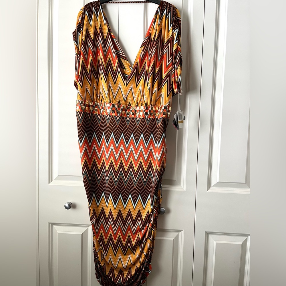 Size 3X baby phat chevron print jersey bodycon dress